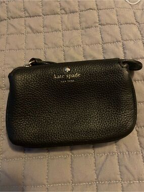 Kate Spade Black Pebbled Leather mini wallet